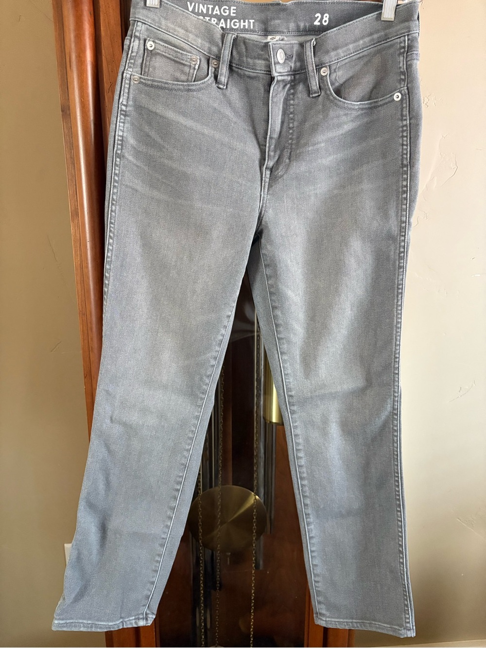 JCREW Vintage Straight Women's Jeans - Gray, Size 28